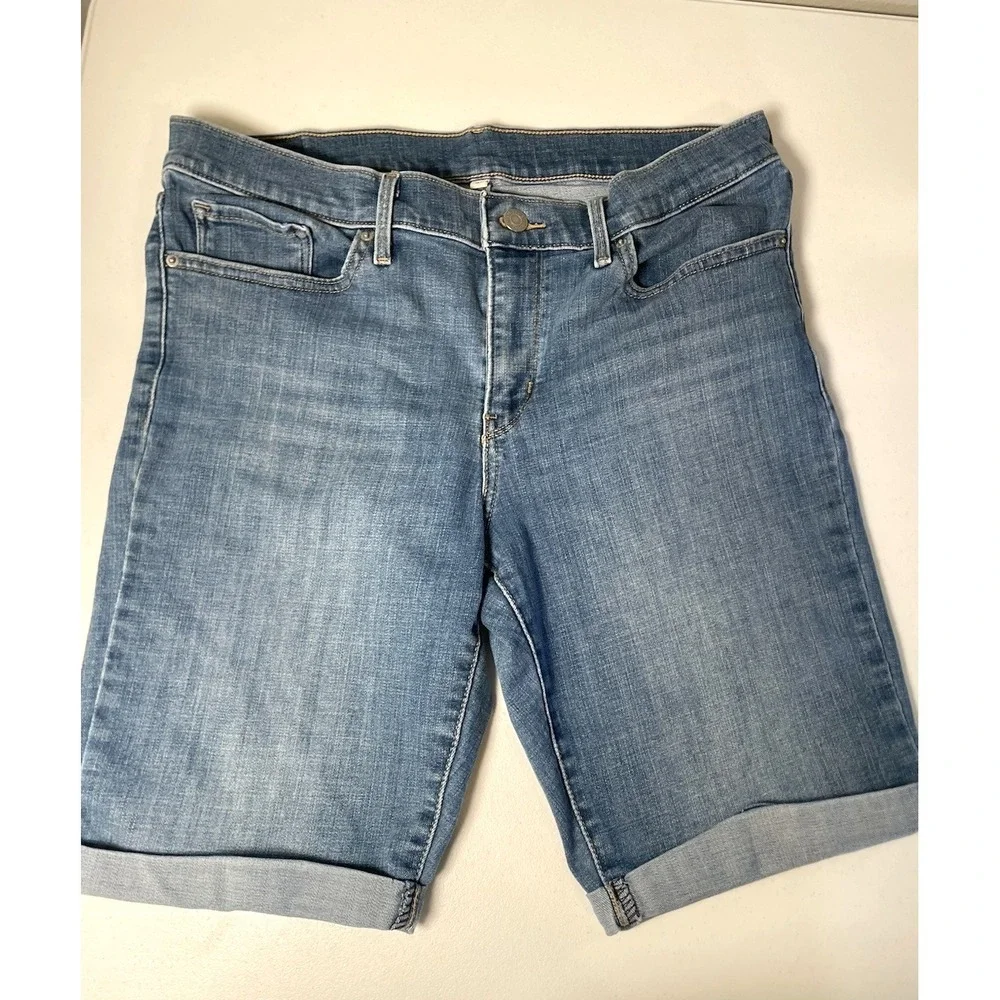 Bundle Women's LEVI'S SHORTS 31 Blue Denim Jean Bermuda Casual Western Levis